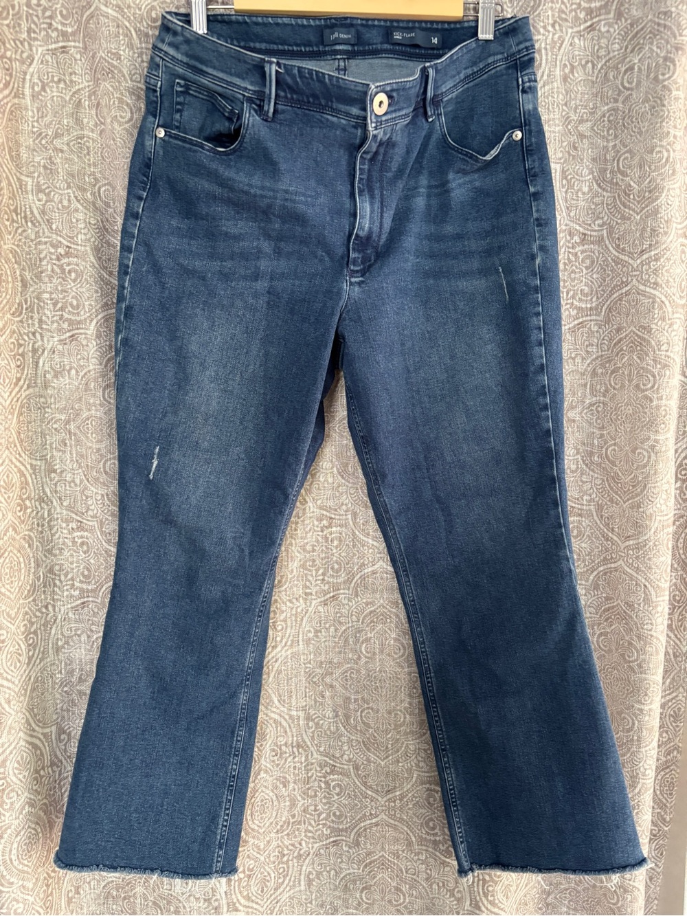 J. Jill Dark Blue Wide-Leg Stretch Jeans
